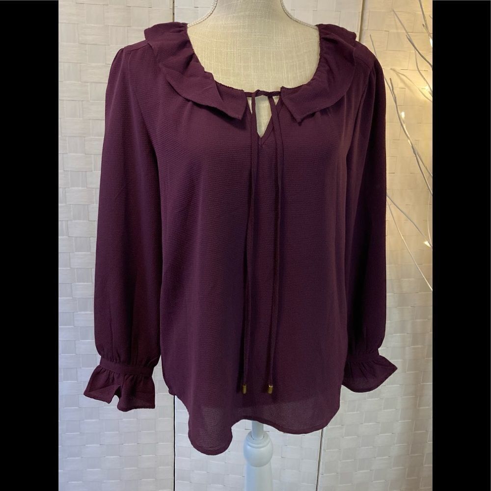 Harve Bernard Purple blouse Medium - Picture 3 of 6